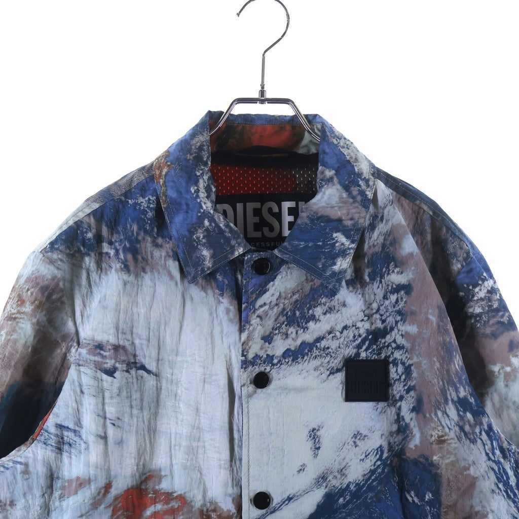 DIESEL(ディーゼル) B-COACH-OUT ラバーワッペン 総柄プリントコーチジャケット マルチ A15988