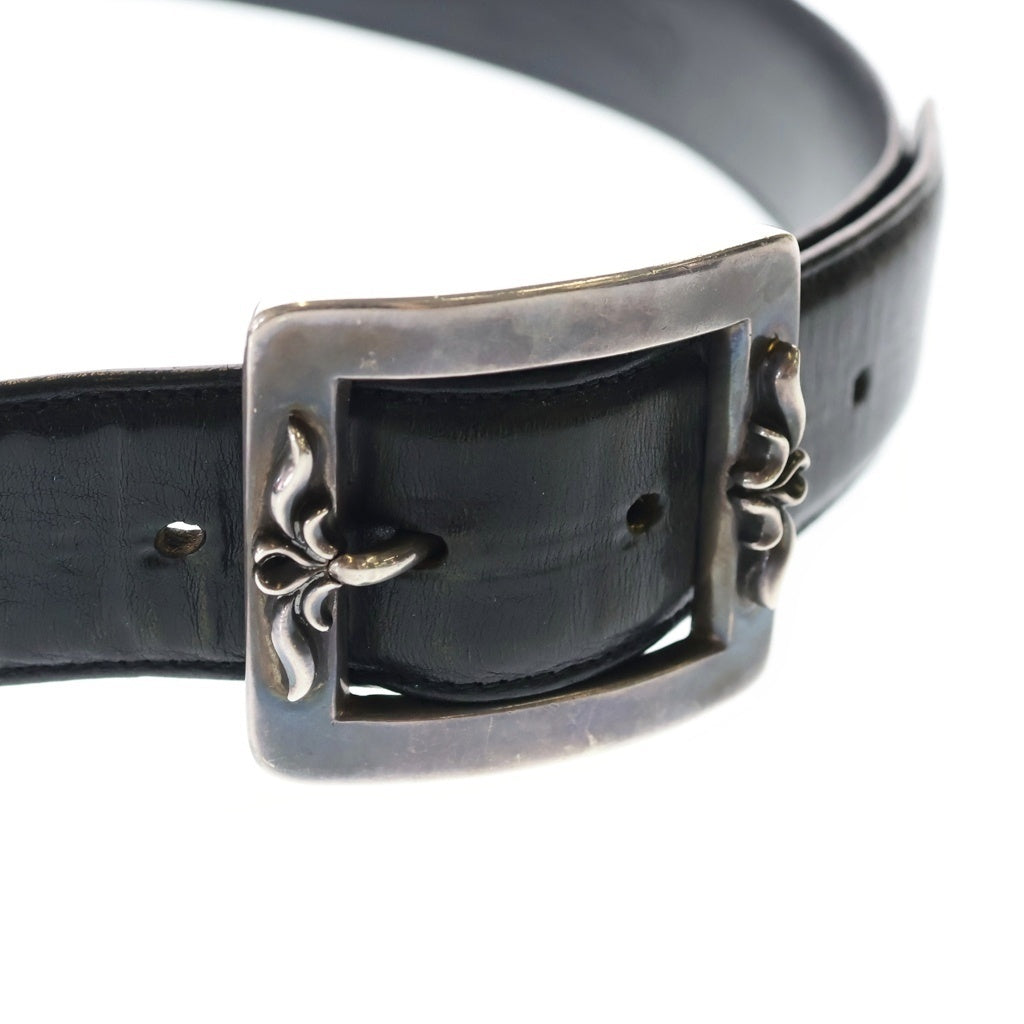 CHROME HEARTS(クロムハーツ) 1.5 OTJ BELT フィリグリーOTJ レザーベルト ブラック/シルバー
