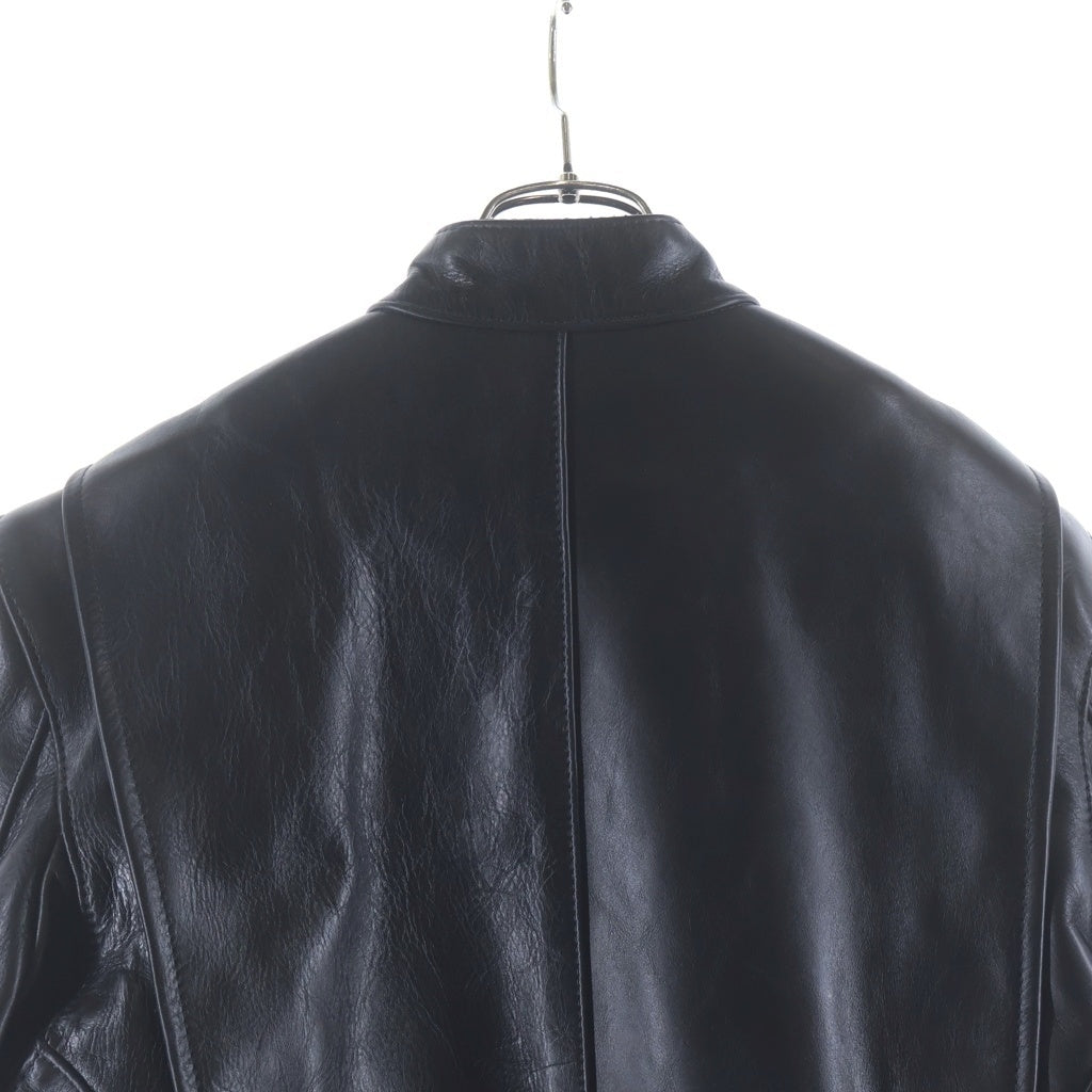 VANSON(バンソン) カウレザー シングルライダースジャケット ブラック