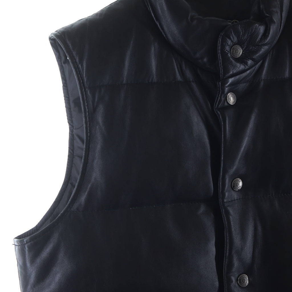 SCHOTT(ショット) シープレザー スナップ ダウン ブラック 3111015