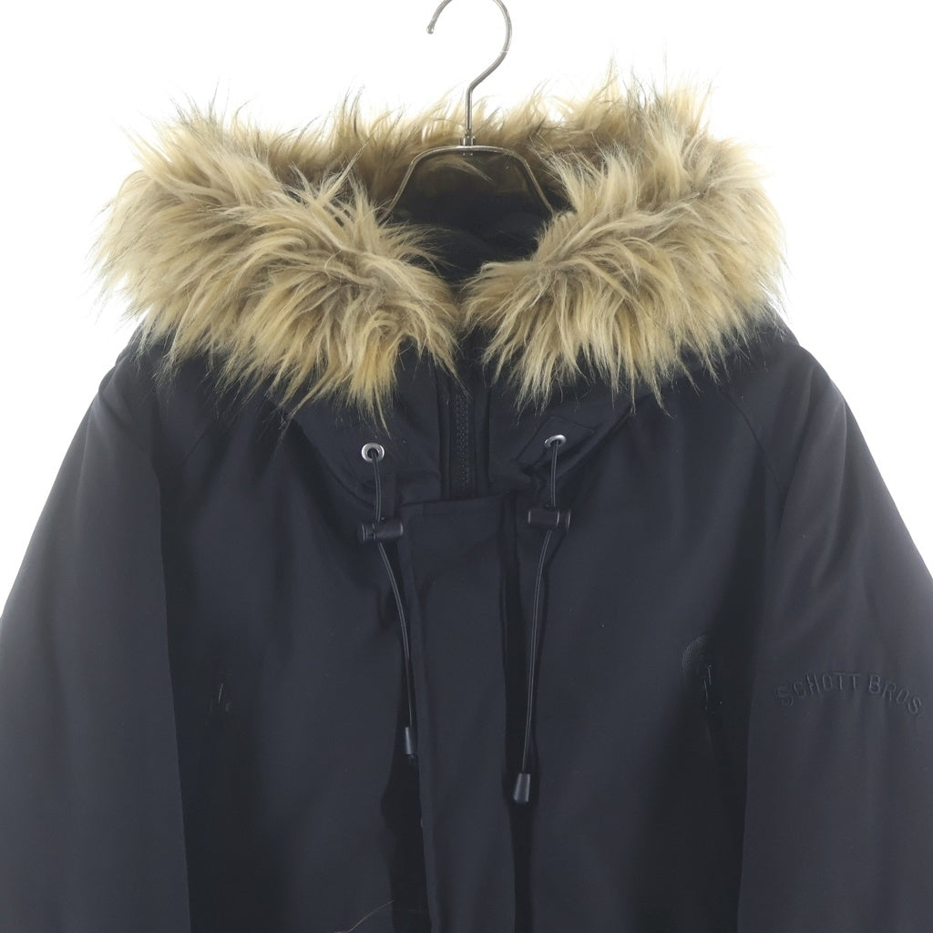 SCHOTT(ショット) HOODED DOWN JACKE フーデッド ダウン ジャケット ブラック