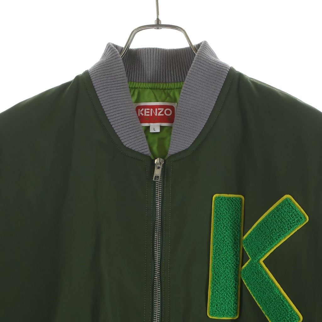 KENZO(ケンゾー) Logo Patch Bomber Jacket ロゴパッチ ボンバー ジャケット カーキ FC85BL-1279OC