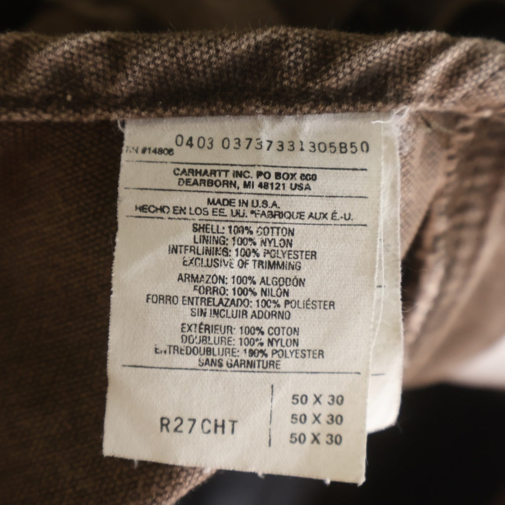 CARHARTT(カーハート) 00S ダック地 ダブルニー オーバーオール ブラウン