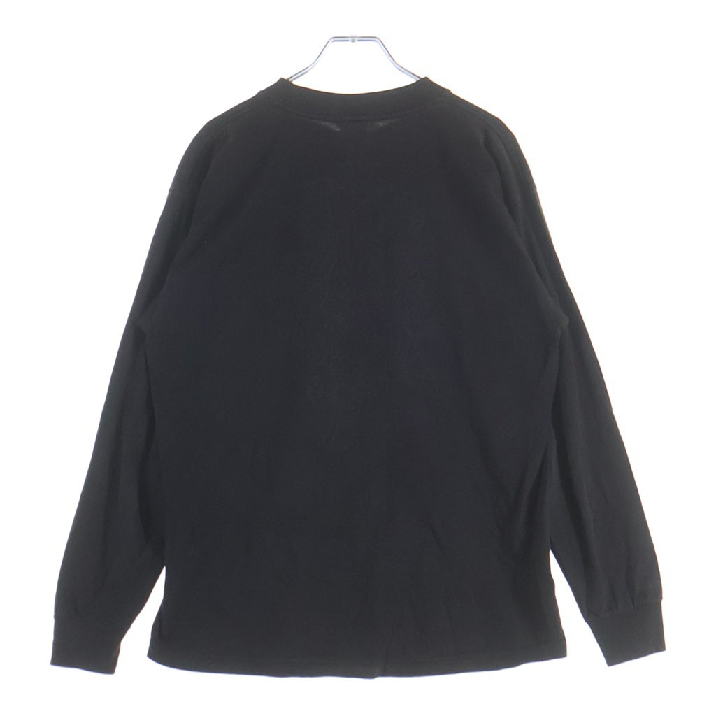 CHROME HEARTS(クロムハーツ) OLD CEMETERY CROSS L/S TEE オールド セメタリーロゴプリント クルーネック 長袖 Tシャツ カットソー ブラック
