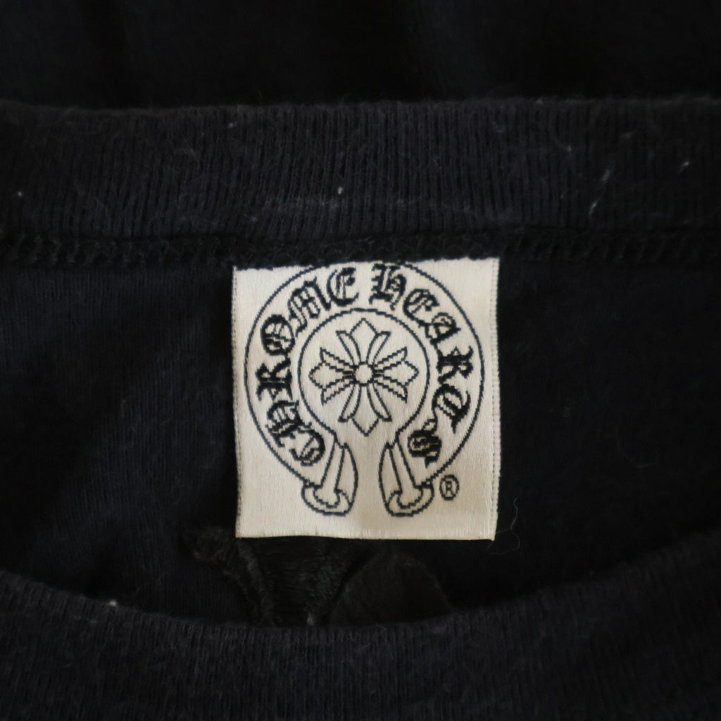 CHROME HEARTS(クロムハーツ) OLD CH PLUS S/S TEE オールド CHプラス 刺繍 ロゴ 長袖 Tシャツ カットソー ブラック