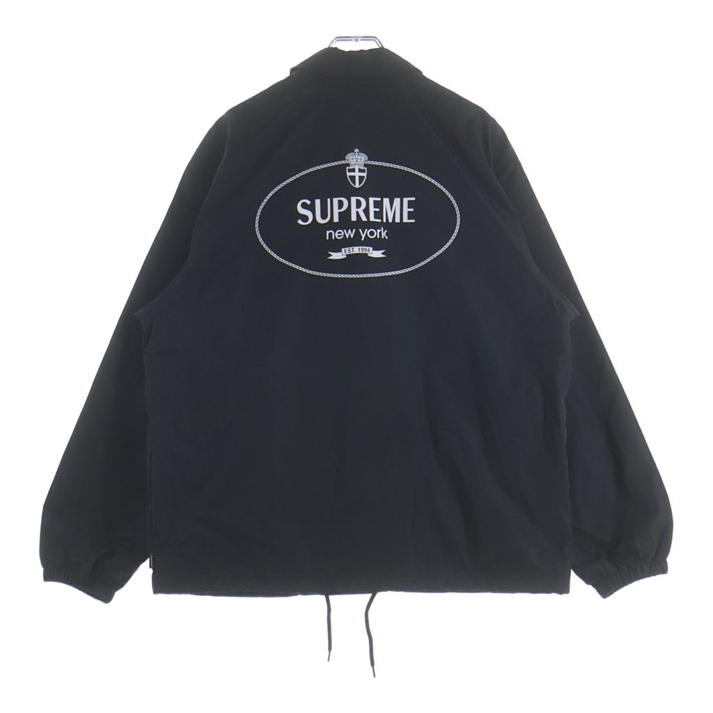SUPREME(シュプリーム) 24AW Crest Coaches Jacket クレスト ロゴエンブロイダリー コーチジャケット ブラック