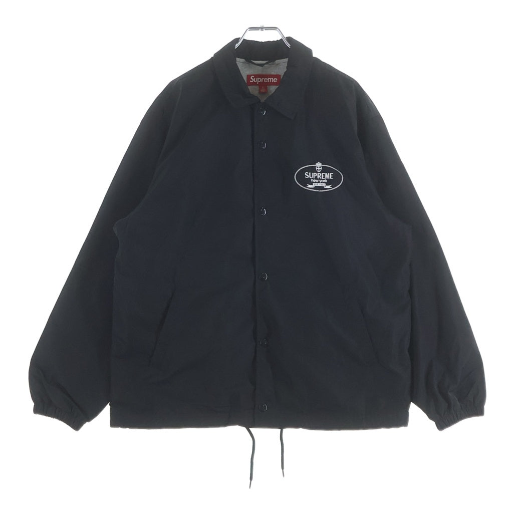 SUPREME(シュプリーム) 24AW Crest Coaches Jacket クレスト ロゴエンブロイダリー コーチジャケット ブラック