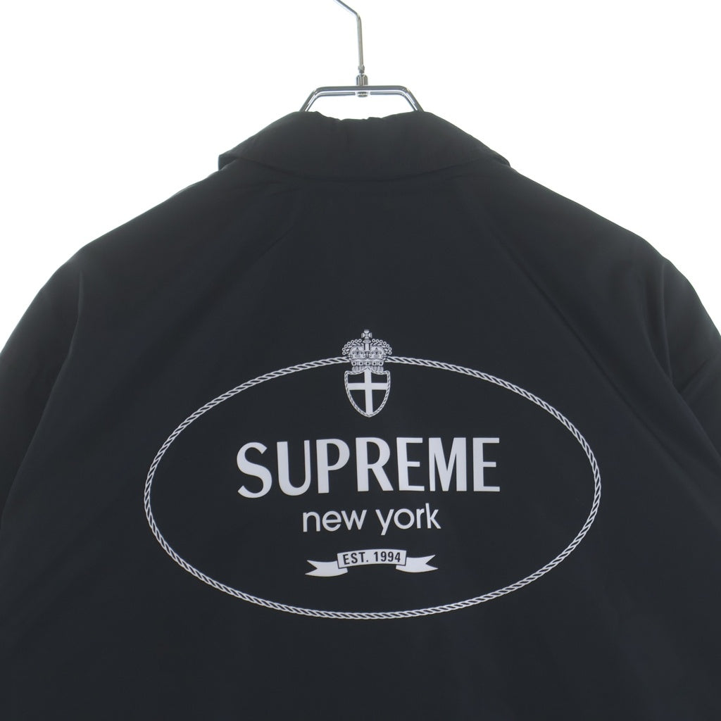 SUPREME(シュプリーム) 24AW Crest Coaches Jacket クレスト ロゴエンブロイダリー コーチジャケット ブラック