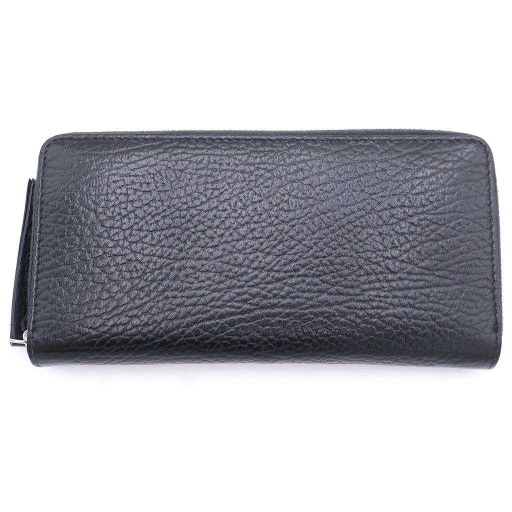 Maison Margiela(メゾンマルジェラ) 4ステッチ グレインレザー ラウンドジップ ロング ウォレット ブラック S56UI0110