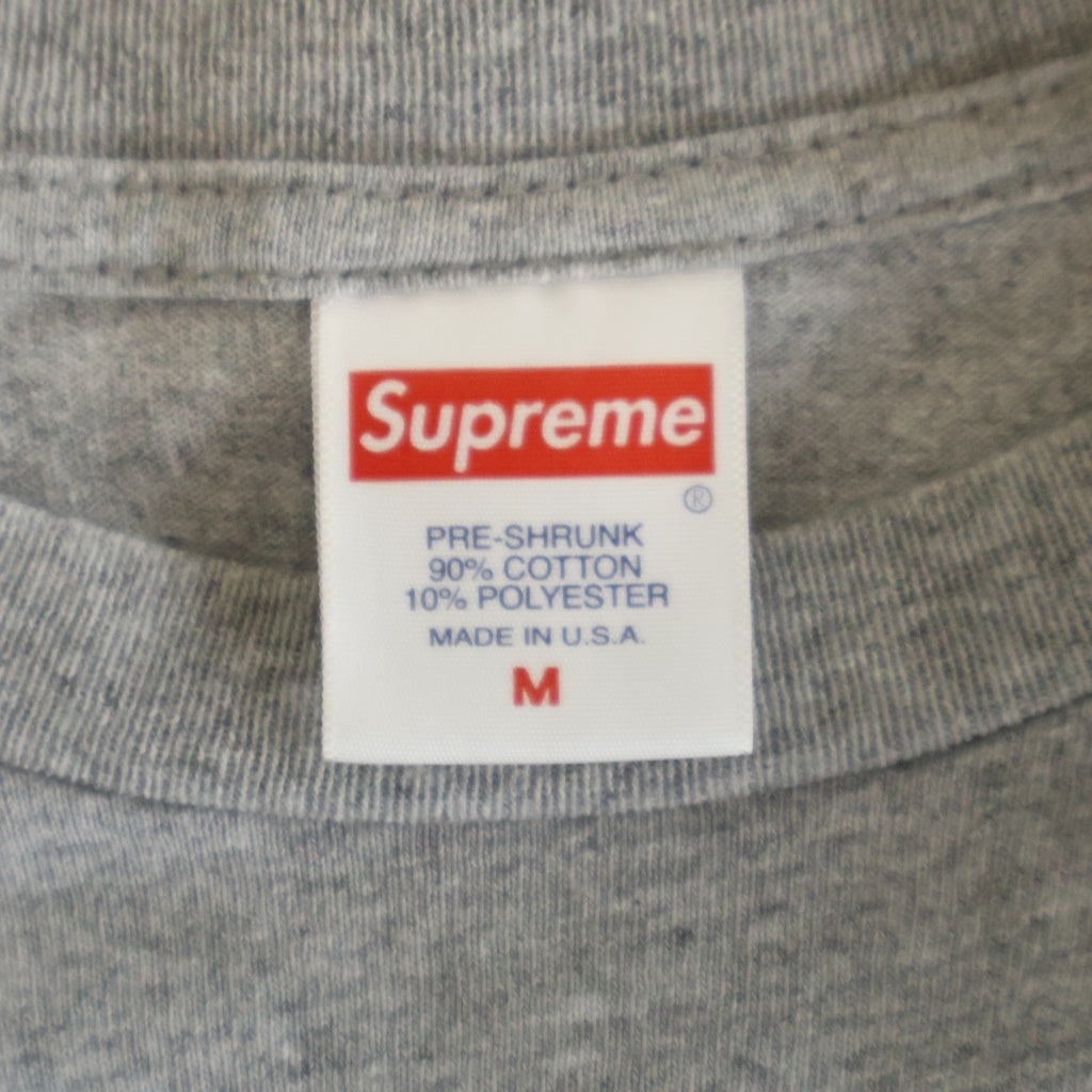 SUPREME(シュプリーム) 17AW Arabic Logo Tee アラビック ロゴ クルーネック 長袖Tシャツ カットソー グレー