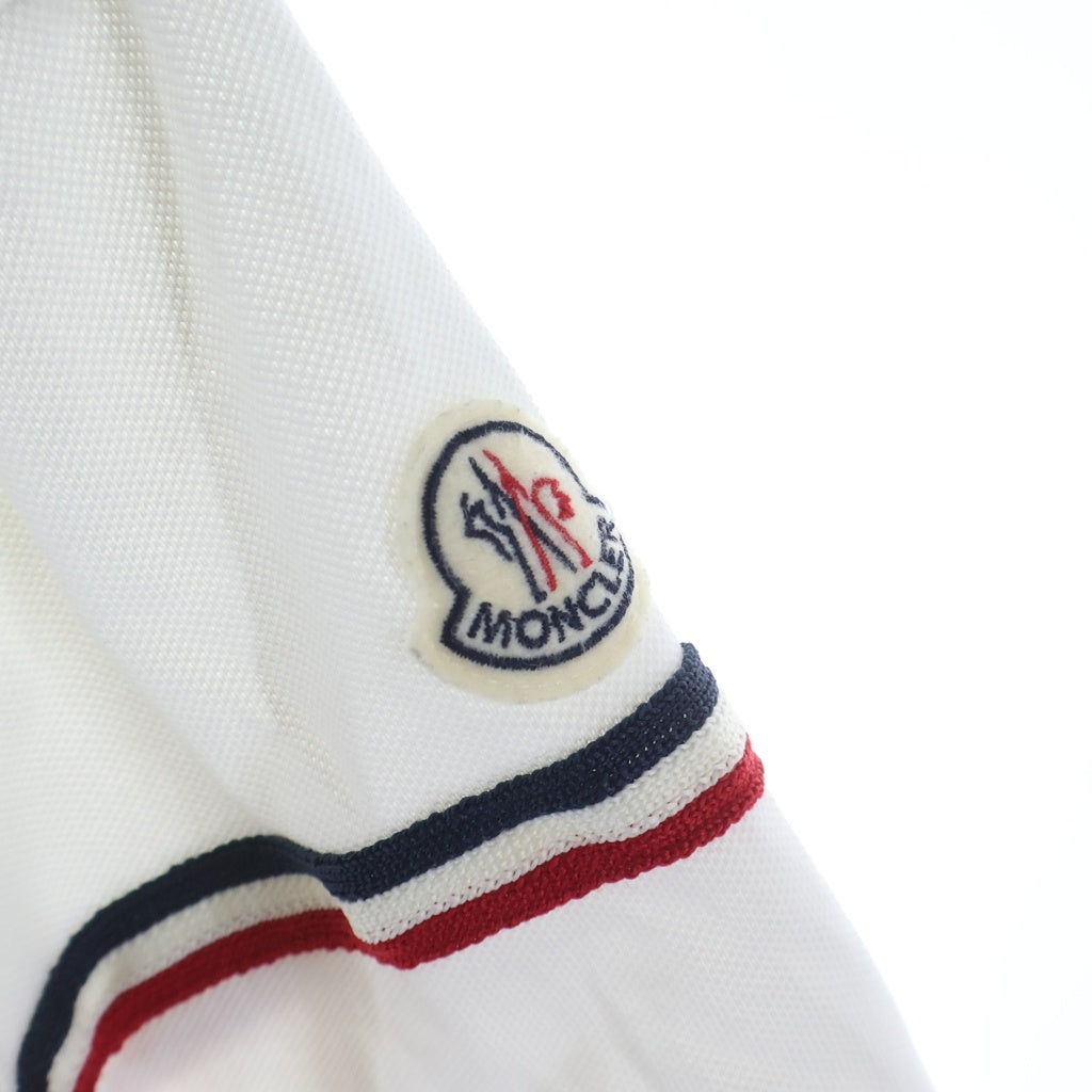 MONCLER(モンクレール) MAGLIA POLO MANICA CORTA ロゴワッペン 半袖ポロシャツ ホワイト 210918345500