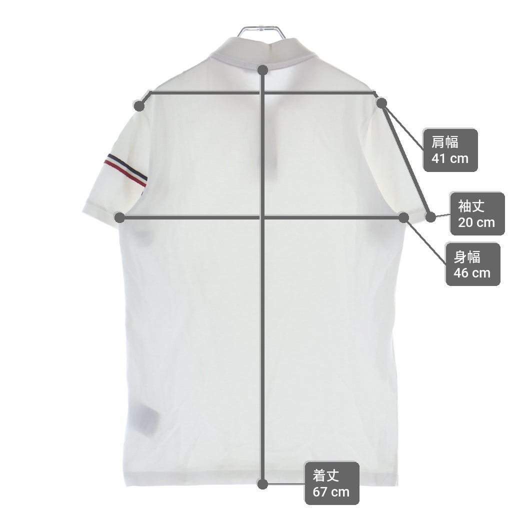 MONCLER(モンクレール) MAGLIA POLO MANICA CORTA ロゴワッペン 半袖ポロシャツ ホワイト 210918345500