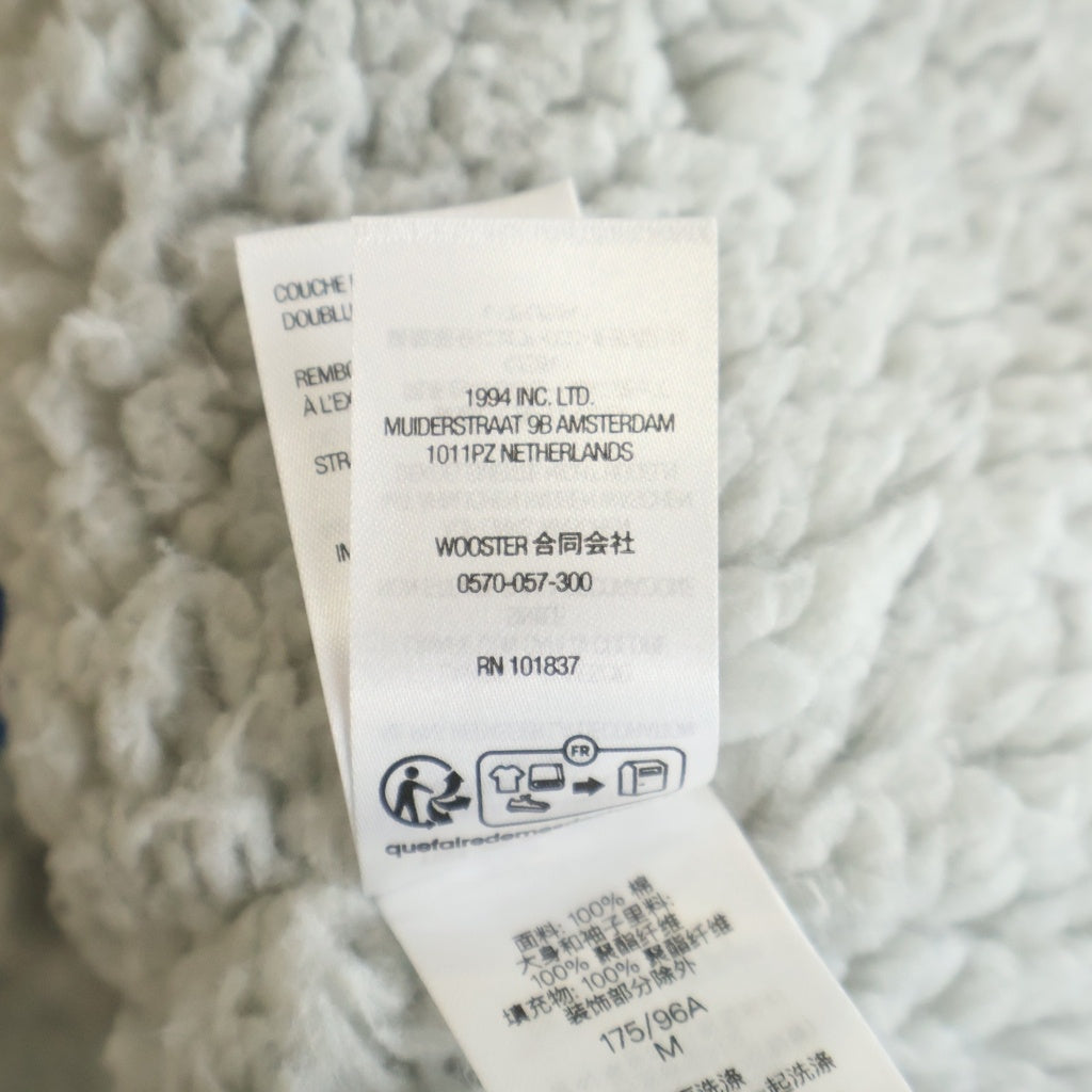 SUPREME(シュプリーム) 23AW Lined Flannel Snap バックロゴ刺繍 裏地ボアフランネル長袖シャツ ブルー