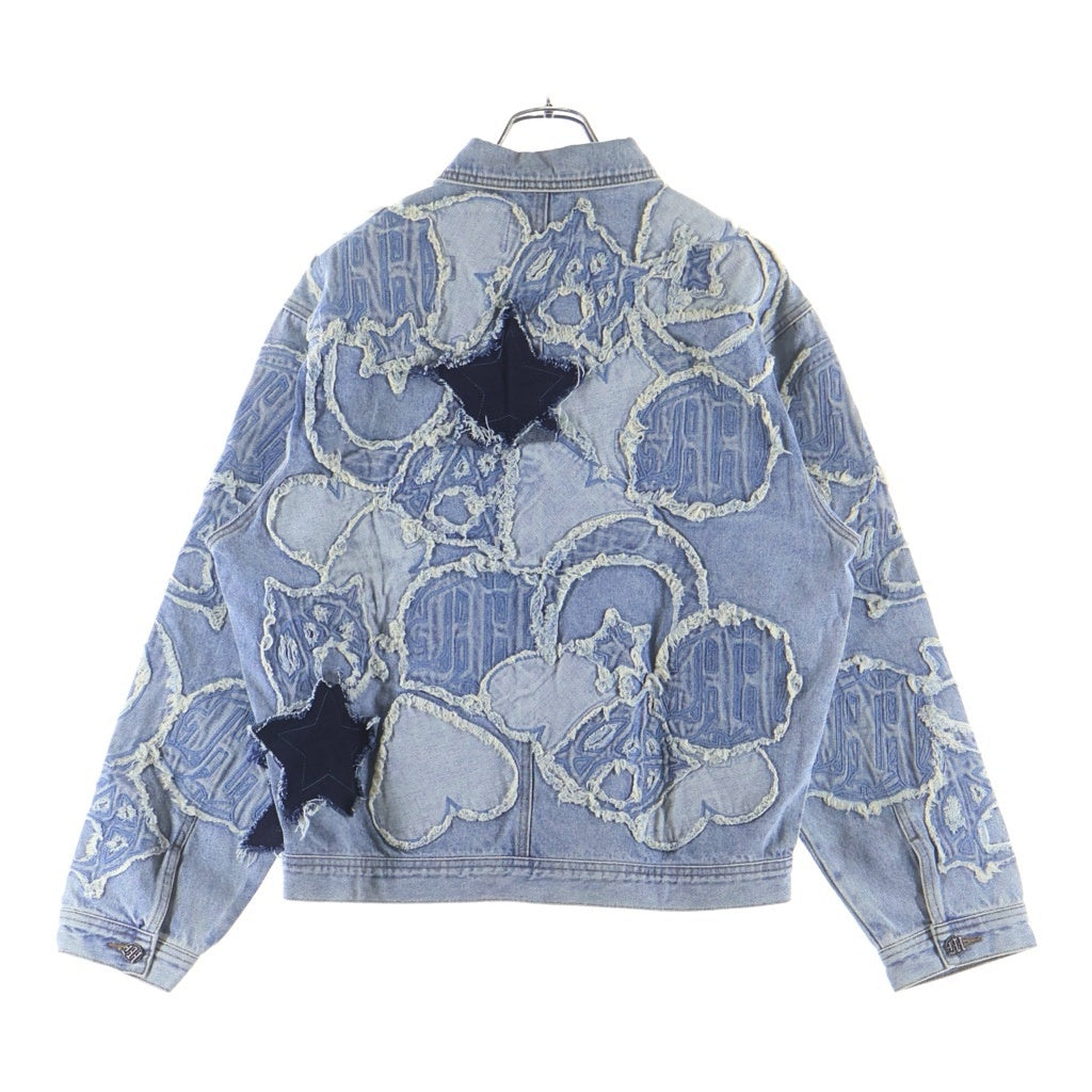 NO BRAND(ノーブランド) MENACE メナス DENIM PATCH WORK JACKET パッチワークデニムジャケット インディゴ