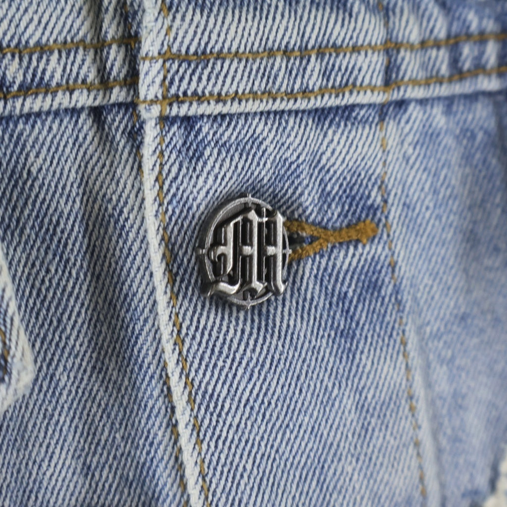 NO BRAND(ノーブランド) MENACE メナス DENIM PATCH WORK JACKET
