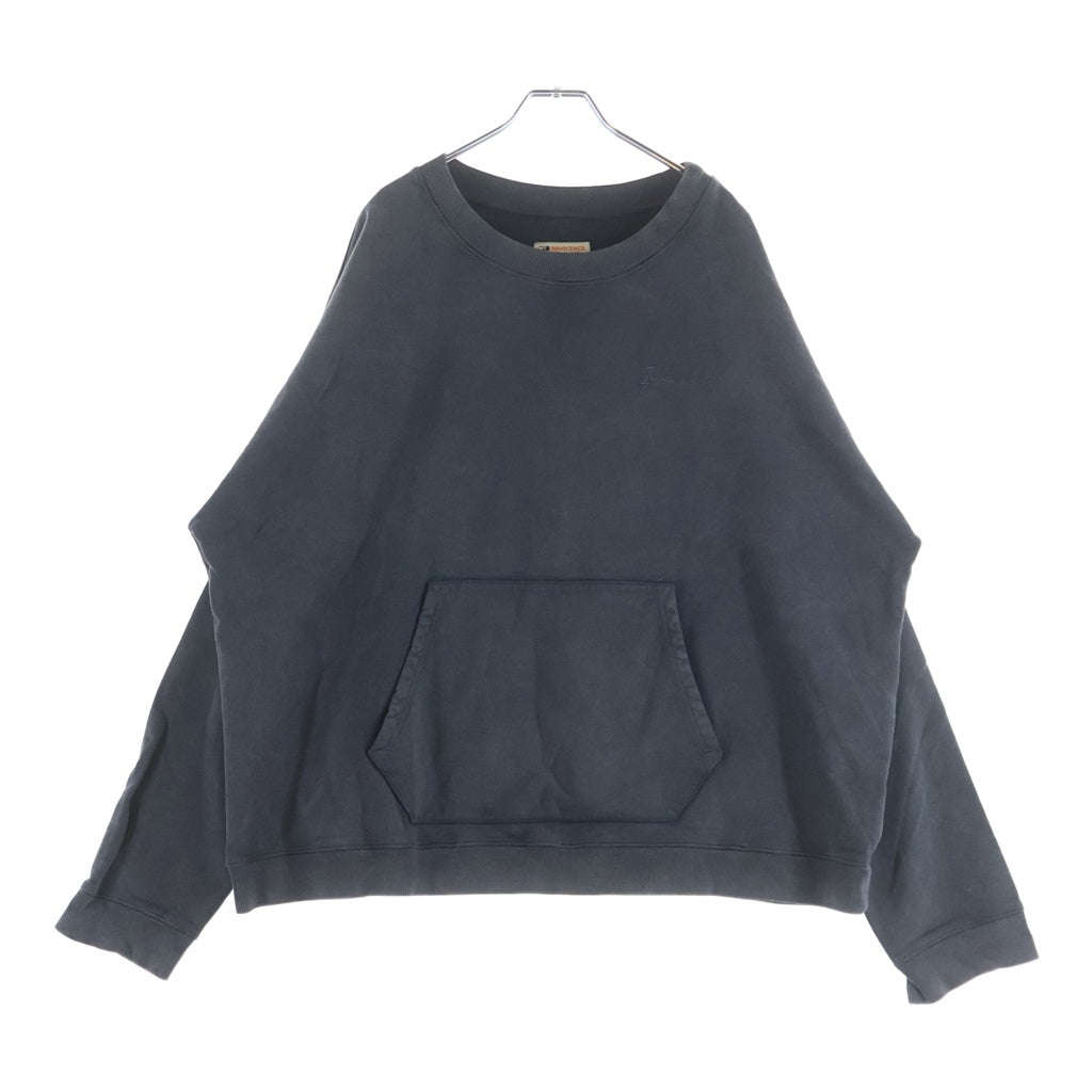 Innocence NYC(イノセンス) 22SS ワンポイントロゴ刺繍クロップドスウェットトレーナー グレー ICN-22SS-SWT002