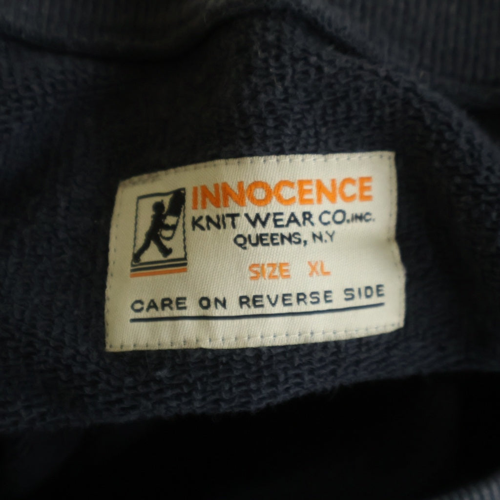 Innocence NYC(イノセンス) 22SS ワンポイントロゴ刺繍クロップドスウェットトレーナー グレー ICN-22SS-SWT002