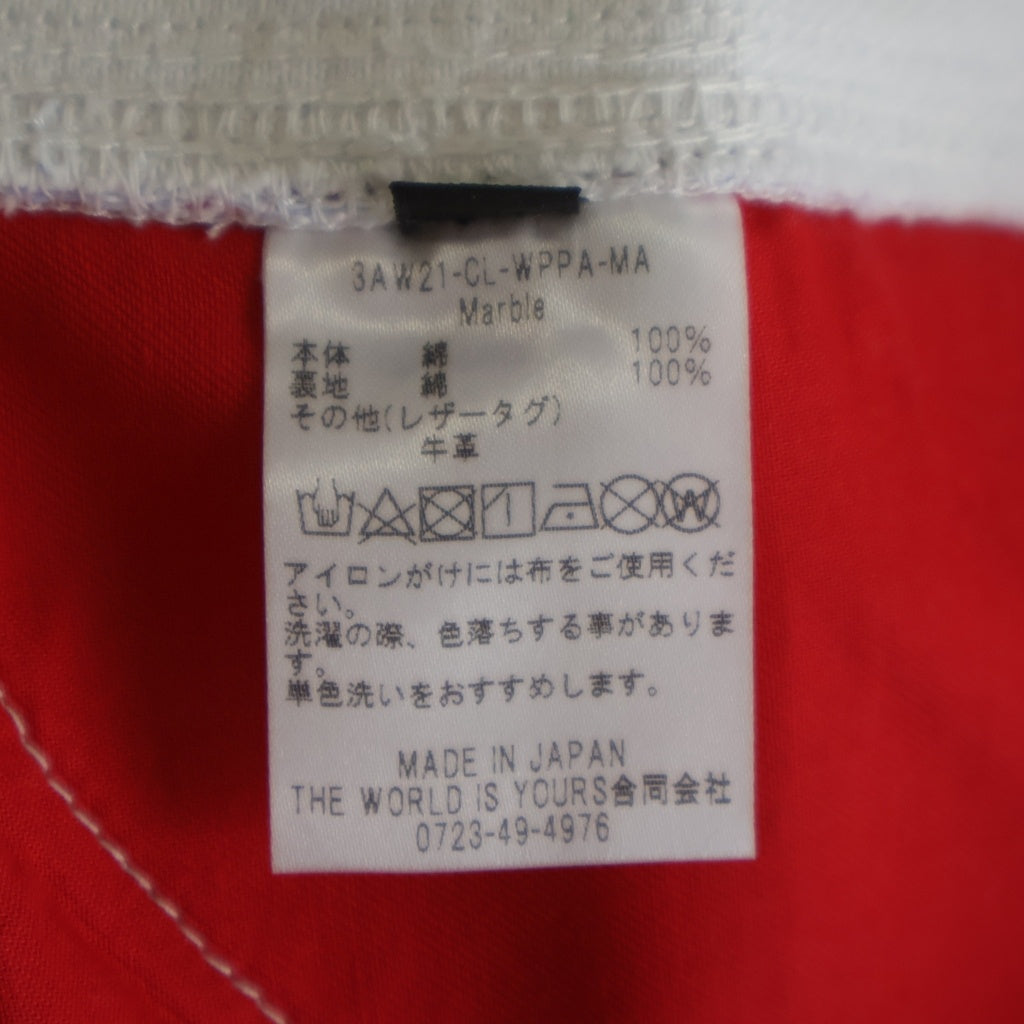THE WORLD IS YOURS(ザ ワールド イズ ユアーズ) Paisley Pants ペイズリー総柄ダブルニーワークパンツ カーペンターパンツ パープル 3AW21-CL-WPPA-MA