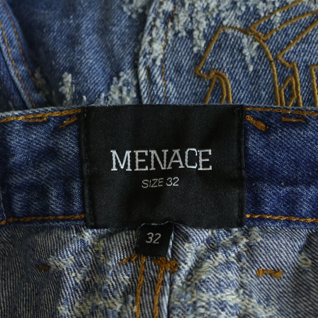 NO BRAND(ノーブランド) MENACE メナス DENIM WORK PANTS デニム パンツ インディゴ