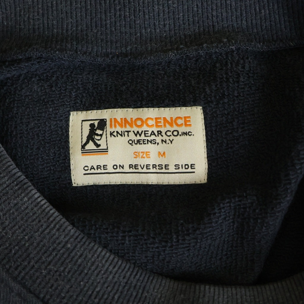 Innocence NYC(イノセンス) 22SS ワンポイントロゴ刺繍クロップドスウェットトレーナー グレー ICN-22SS-SWT002