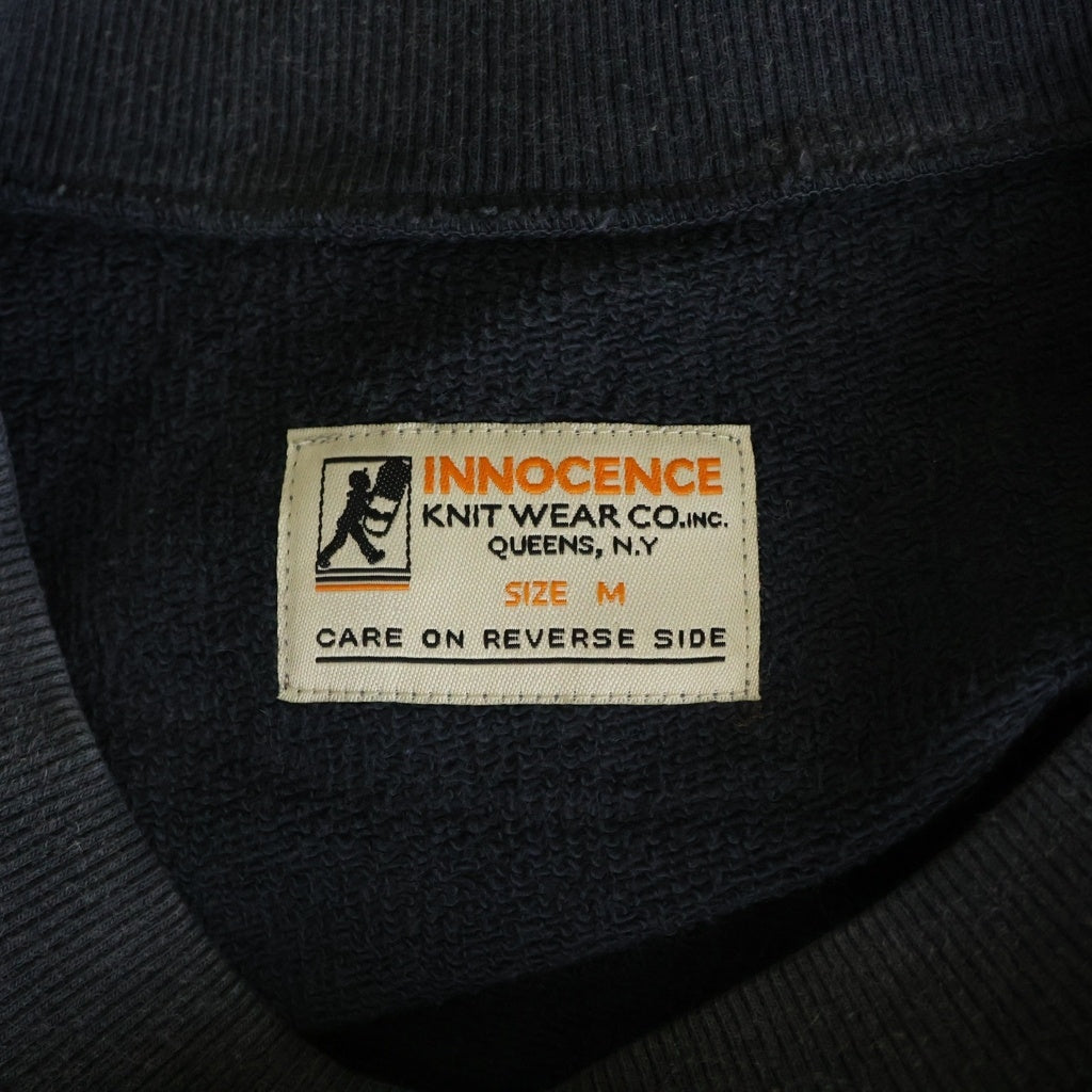 Innocence NYC(イノセンス) 22SS ワンポイントロゴ刺繍クロップドスウェットトレーナー グレー ICN-22SS-SWT002