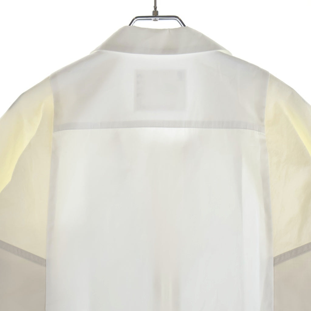Sacai(サカイ) 25SS POPLIN TASLAN NYLON SHIRT ポプリン タスラン ナイロン シャツ ホワイト 25-03725M