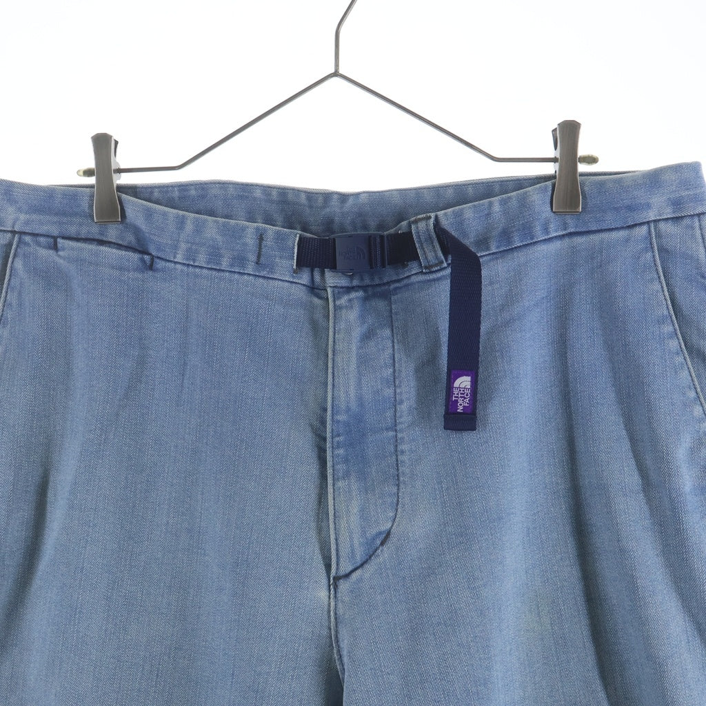 THE NORTH FACE PURPLE LABEL(ノースフェイスパープルレーベル) Webbing Belt Denim Wide Tapered Pants ウェビングベルトデニムワイドテーパードパンツ インディゴ NT5150N
