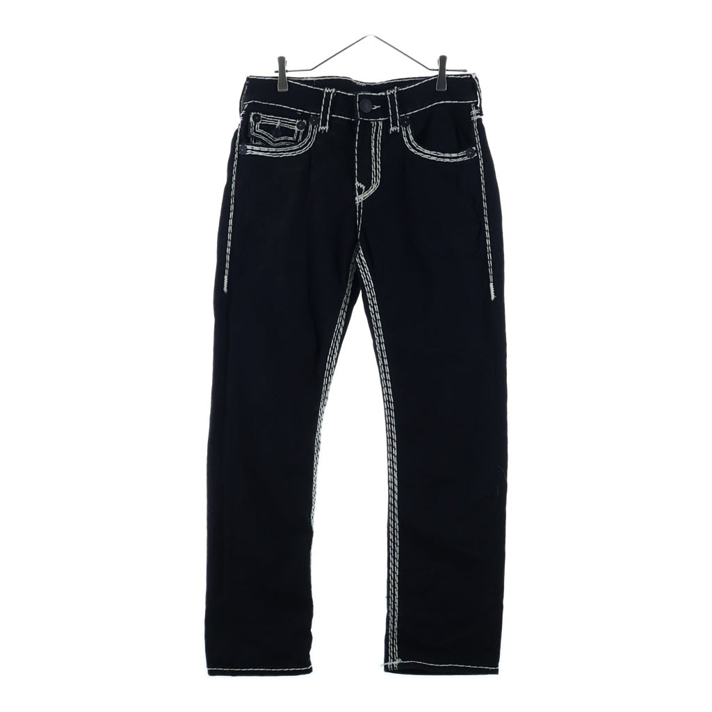 TRUE RELIGION(トゥルーレリジョン) ROCCO ROPE STITCH STRAIGHT JEAN ロッコ ロープ ステッチ ストレート ジーンズ パンツ ブラック