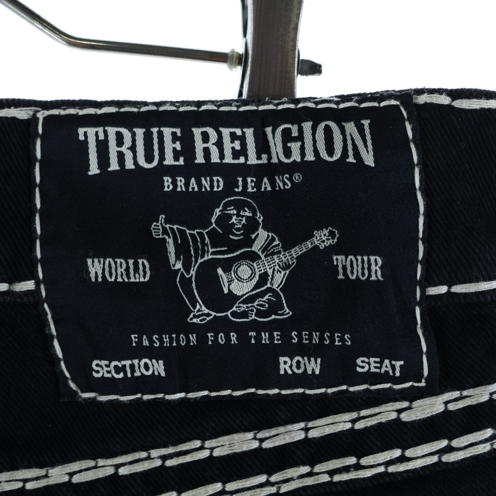 TRUE RELIGION(トゥルーレリジョン) ROCCO ROPE STITCH STRAIGHT JEAN ロッコ ロープ ステッチ ストレート ジーンズ パンツ ブラック
