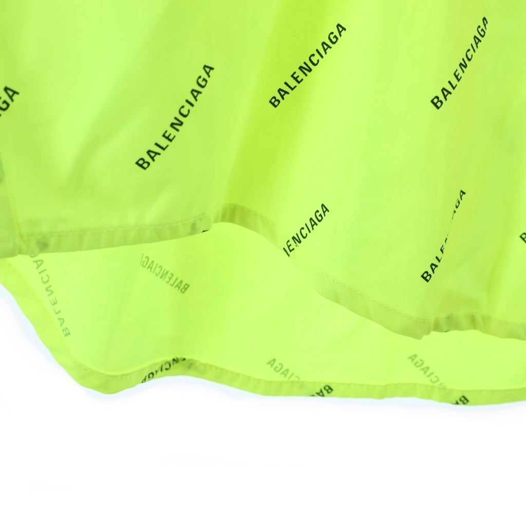 BALENCIAGA(バレンシアガ) ALL OVER オールオーバーロゴプリント ボタンダウン 長袖シャツ イエロー 534333