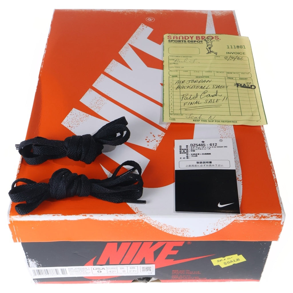 NIKE(ナイキ) AIR JORDAN 1 HIGH OG CHICAGO LOST & FOUND エアジョーダン1 ハイカットスニーカー レッド US9/27cm DZ5485-612