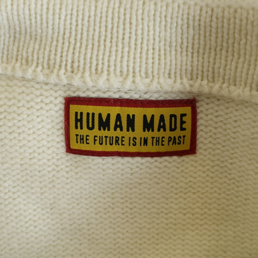 HUMAN MADE(ヒューマンメイド) HOPE HEART KNIT SWEATER ホープ ハート ニット セーター ホワイト/グリーン XX30CS005