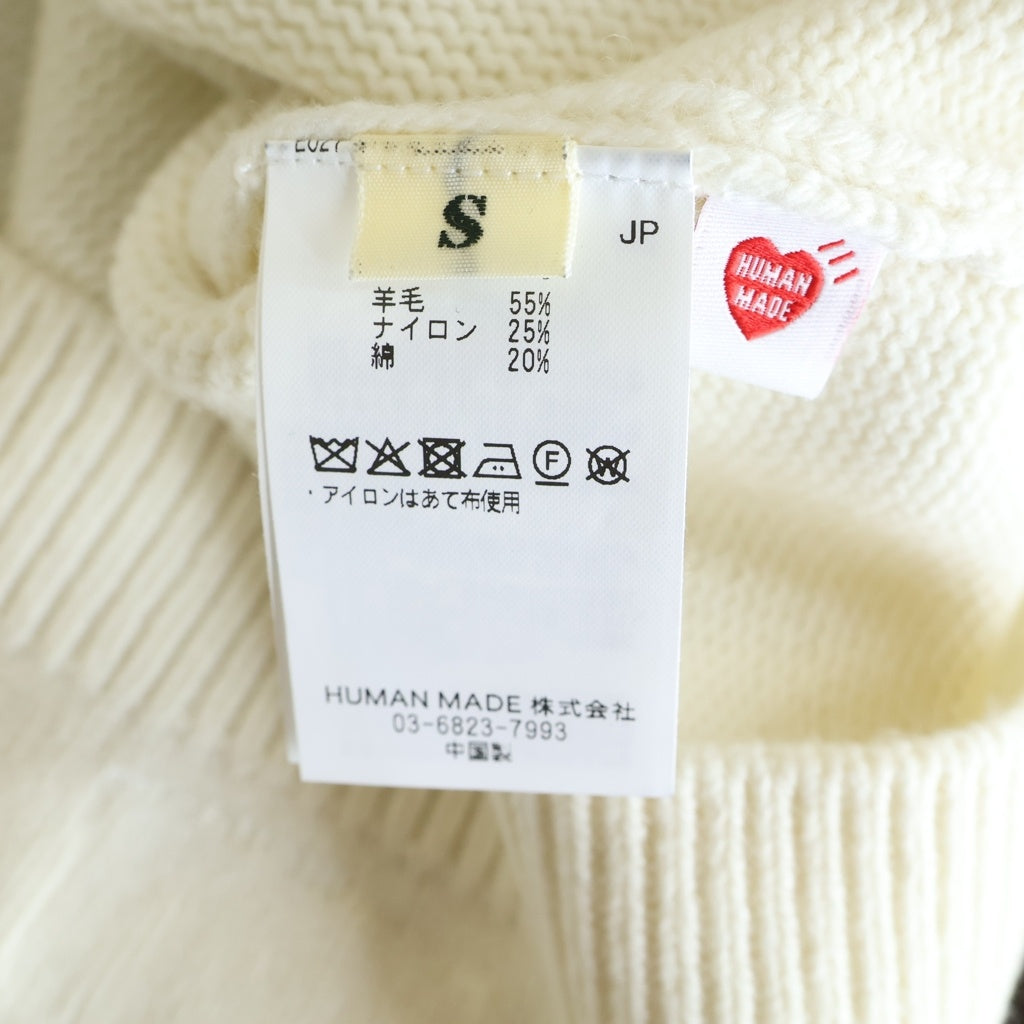 HUMAN MADE(ヒューマンメイド) HOPE HEART KNIT SWEATER ホープ ハート ニット セーター ホワイト/グリーン XX30CS005