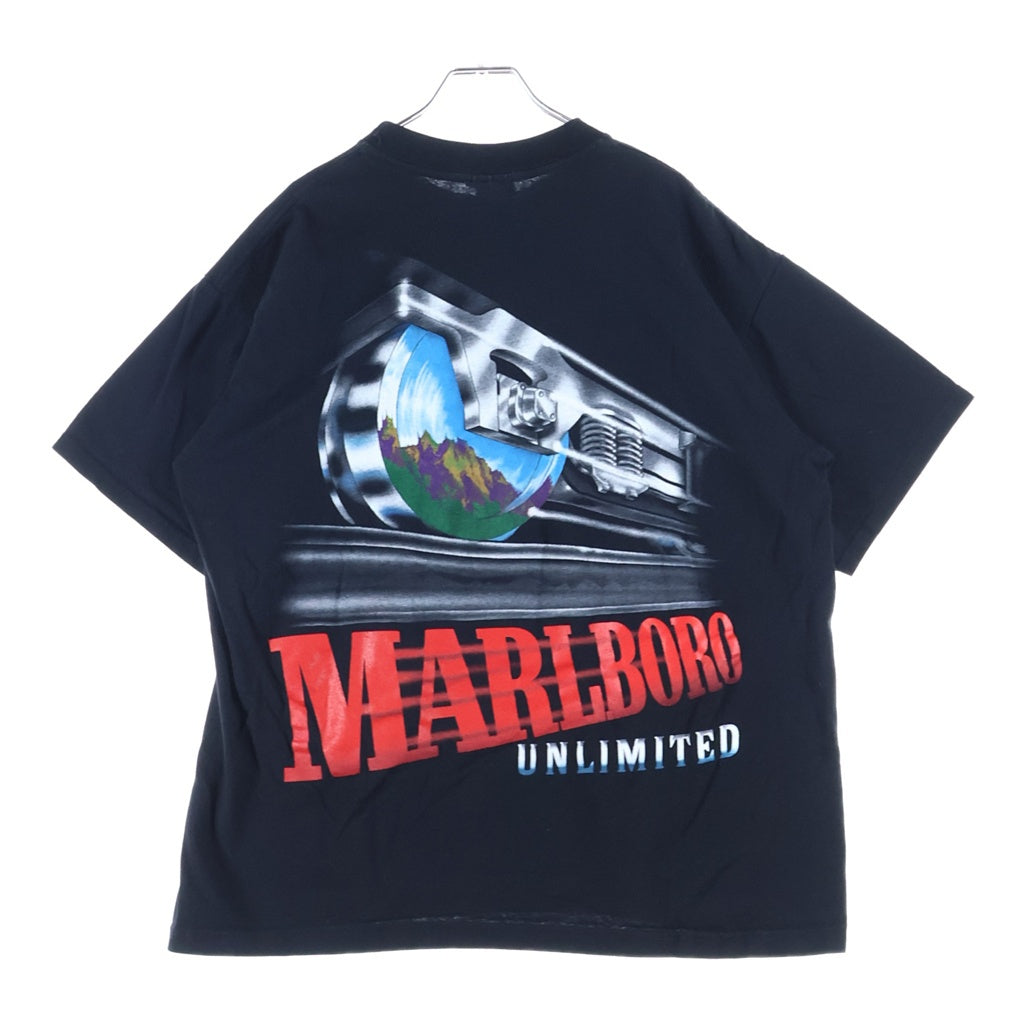 VINTAGE(ヴィンテージ) MARLBORO TRAIN トレイン 両面プリント 半袖Tシャツ カットソー ブラック