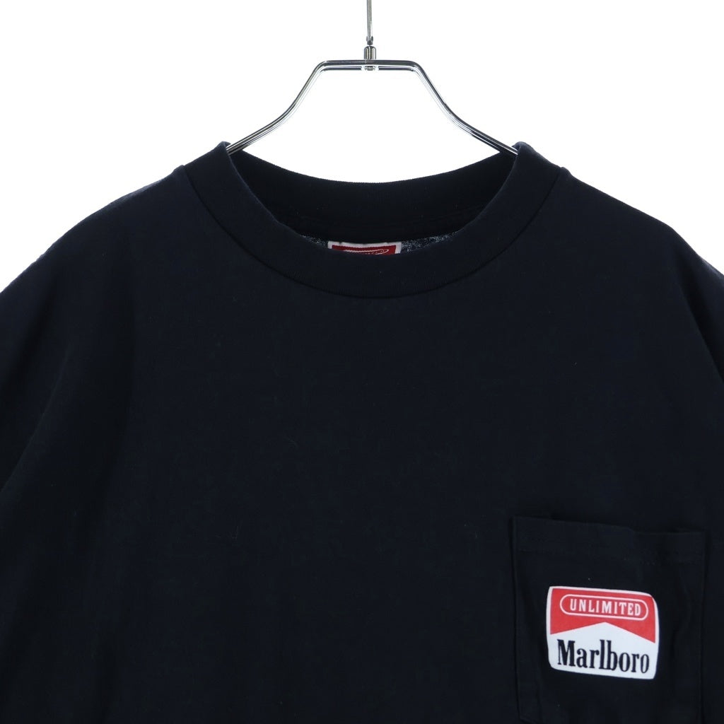 VINTAGE(ヴィンテージ) MARLBORO TRAIN トレイン 両面プリント 半袖Tシャツ カットソー ブラック