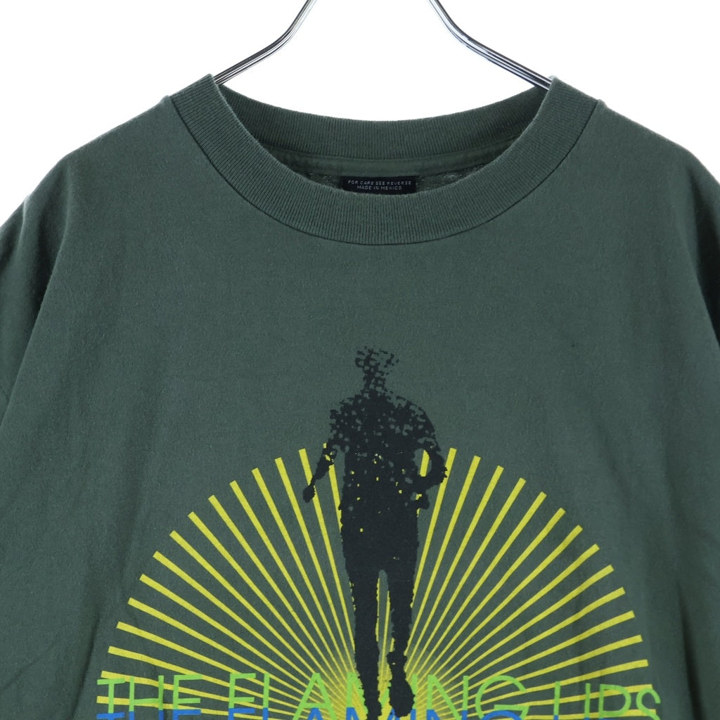 VINTAGE(ヴィンテージ) THE FLAMING LIPS ザフレイミングリップス 両面プリント Tシャツ 半袖カットソー カーキ