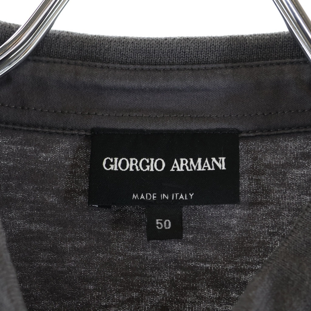 GIORGIO ARMANI(ジョルジオアルマーニ) コットン半袖ポロシャツ グレー 3YSF72