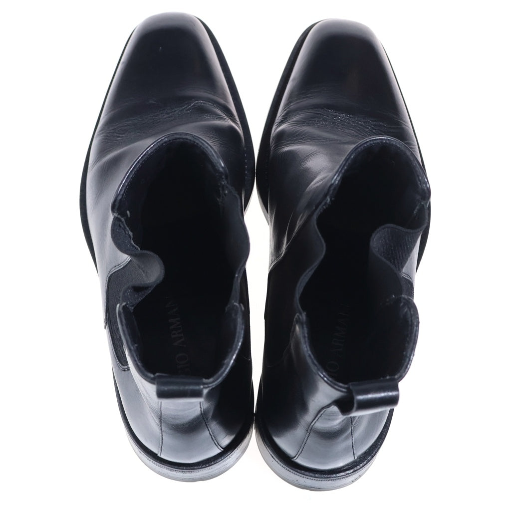 GIORGIO ARMANI(ジョルジオアルマーニ) サイドゴアレザーブーツ ブラック 0256-247