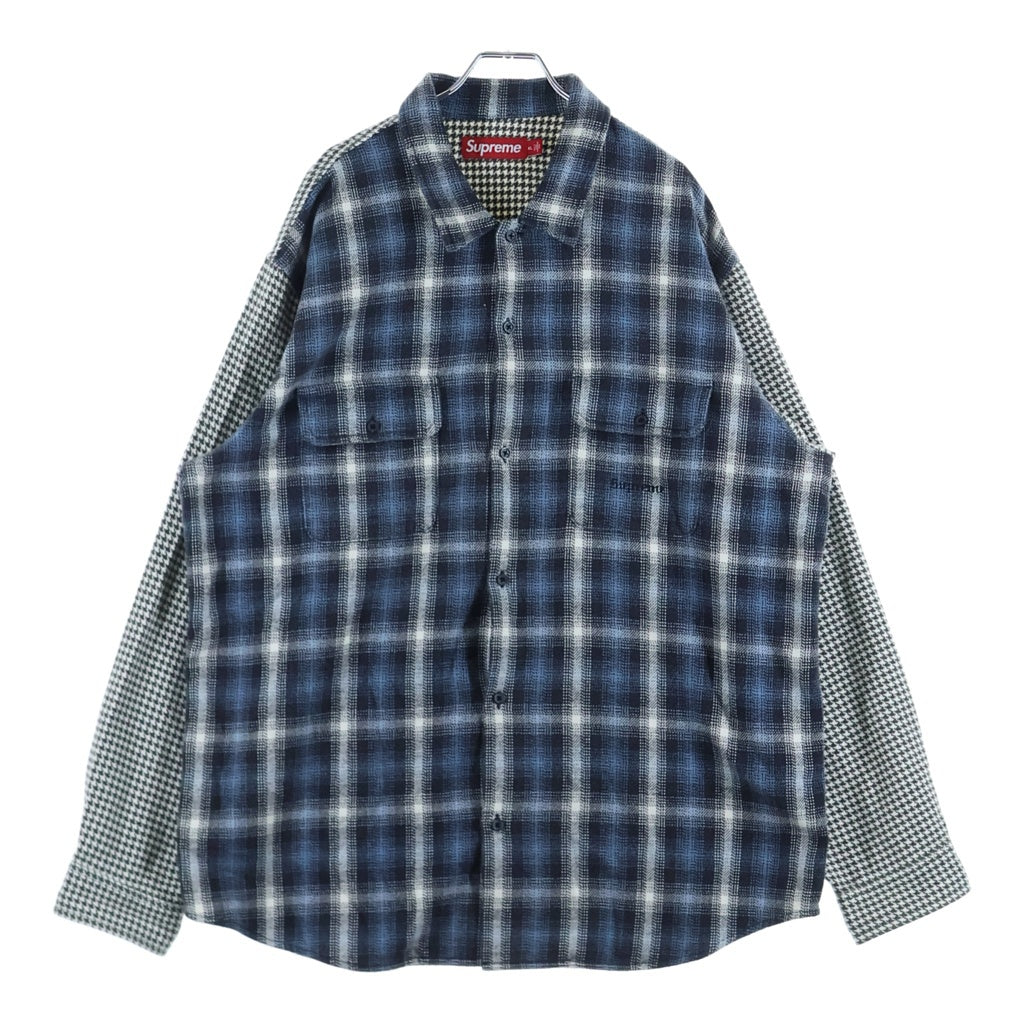 SUPREME(シュプリーム) 23AW Houndstooth Plaid Flannel Shirt ハウンドトゥース プレイド フランネル シャツ マルチ