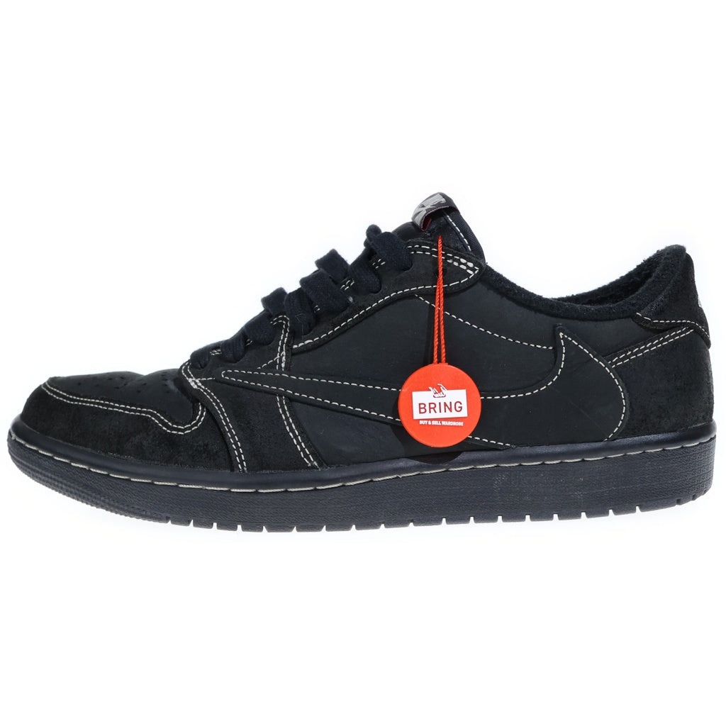 NIKE(ナイキ) ×TRAVIS SCOTT AIR JORDAN 1 LOW OG SP BLACK PHANTOM エアジョーダン1 ブラックファントム ローカットスニーカー ブラック US9.5/27.5cm DM7866-001