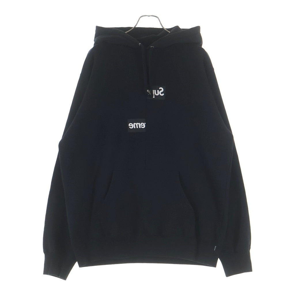 SUPREME(シュプリーム) 18AW ×コムデギャルソンシャツ Split Box Logo Hooded Sweatshirt スプリット ボックスロゴ スウェット プルオーバーパーカー