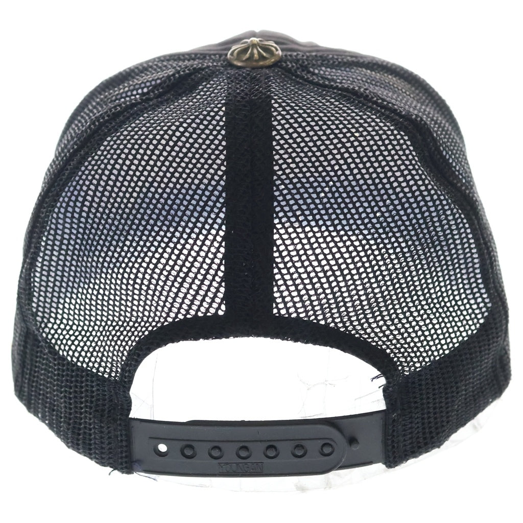 CHROME HEARTS(クロムハーツ) OLD TRUCKER CAP FUCKレザーパッチ トラッカーキャップ 帽子 ブラック