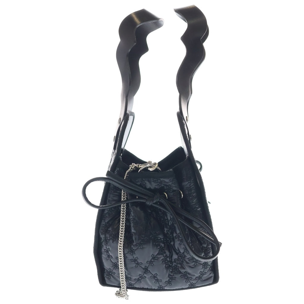 NO BRAND(ノーブランド) NORI ENOMOTO lundi nuit レザー 2WAY ハンド ショルダーバッグ ブラック レディース