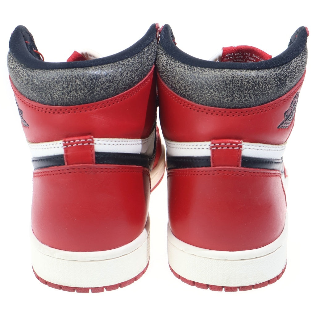 NIKE(ナイキ) AIR JORDAN 1 LOST & FOUND CHICAGO エアジョーダン1 ロスト&ファウンド シカゴ ハイカットスニーカーホワイト/レッド/ブラック US10/28cm DZ5485-612