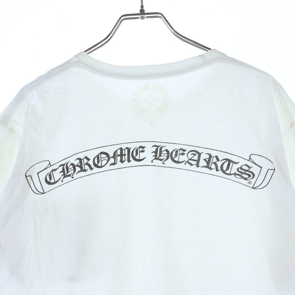 CHROME HEARTS(クロムハーツ) OLD CH S/S TEE オールド バックスクロールラベルプリント クルーネック半袖 Tシャツカットソー ホワイト