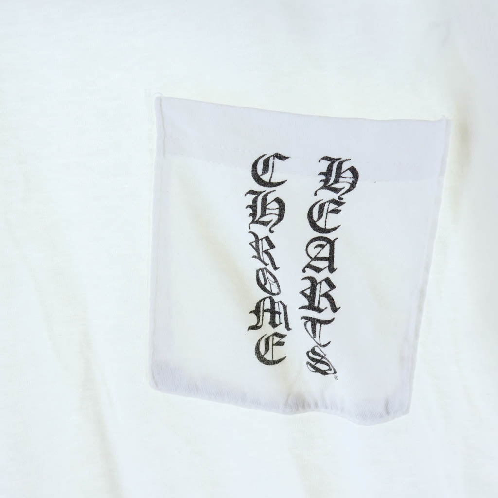 CHROME HEARTS(クロムハーツ) OLD CH S/S TEE オールド バックスクロールラベルプリント クルーネック半袖 Tシャツカットソー ホワイト