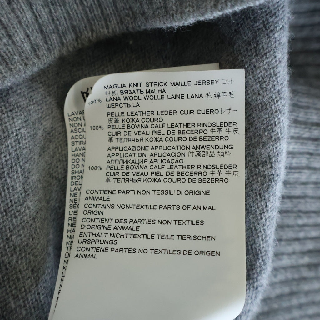 Maison Margiela(メゾンマルジェラ) Elbow Patch Crewneck Knit エルボーパッチ クルーネック ニット グレー S30HA0903 S15750
