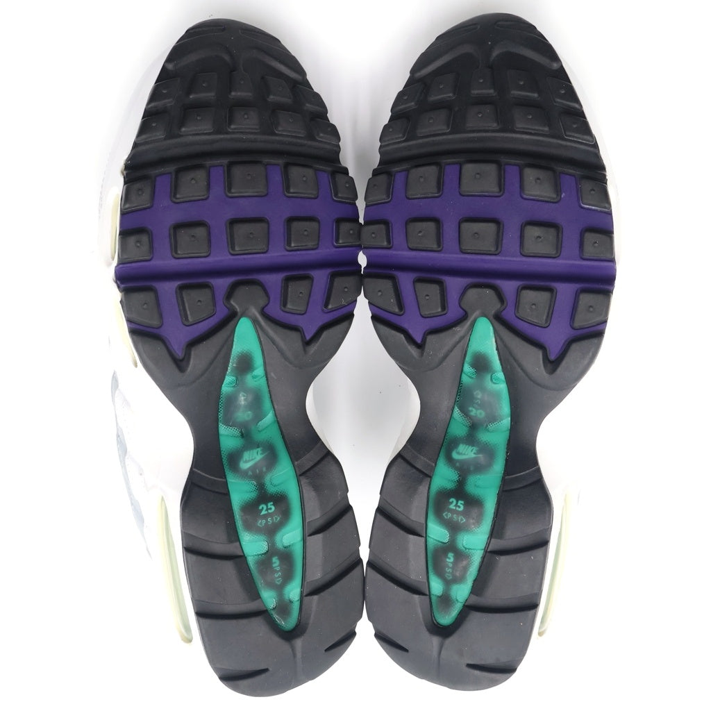 NIKE(ナイキ) 【観賞用2015年製】AIR MAX 95 OG GRAPE エアマックス95OG グレープ ローカットスニーカー ホワイト/パープル US9/27cm 554970-151