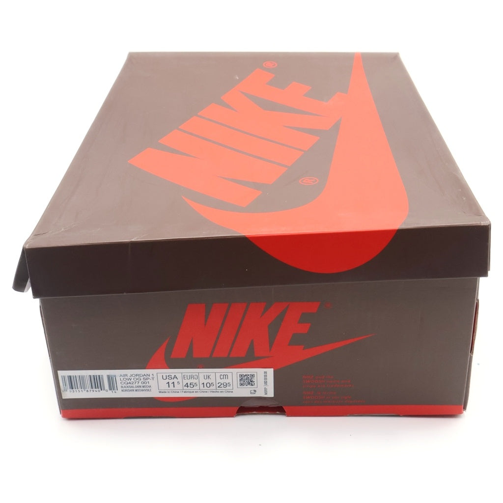 NIKE(ナイキ) ×TRAVIS SCOTT AIR JORDAN1 LOW OG SP-T トラヴィススコット エアジョーダン1 ダークモカ ローカットスニーカー ブラック/ブラウン US11.5/29.5cm CQ4277-001