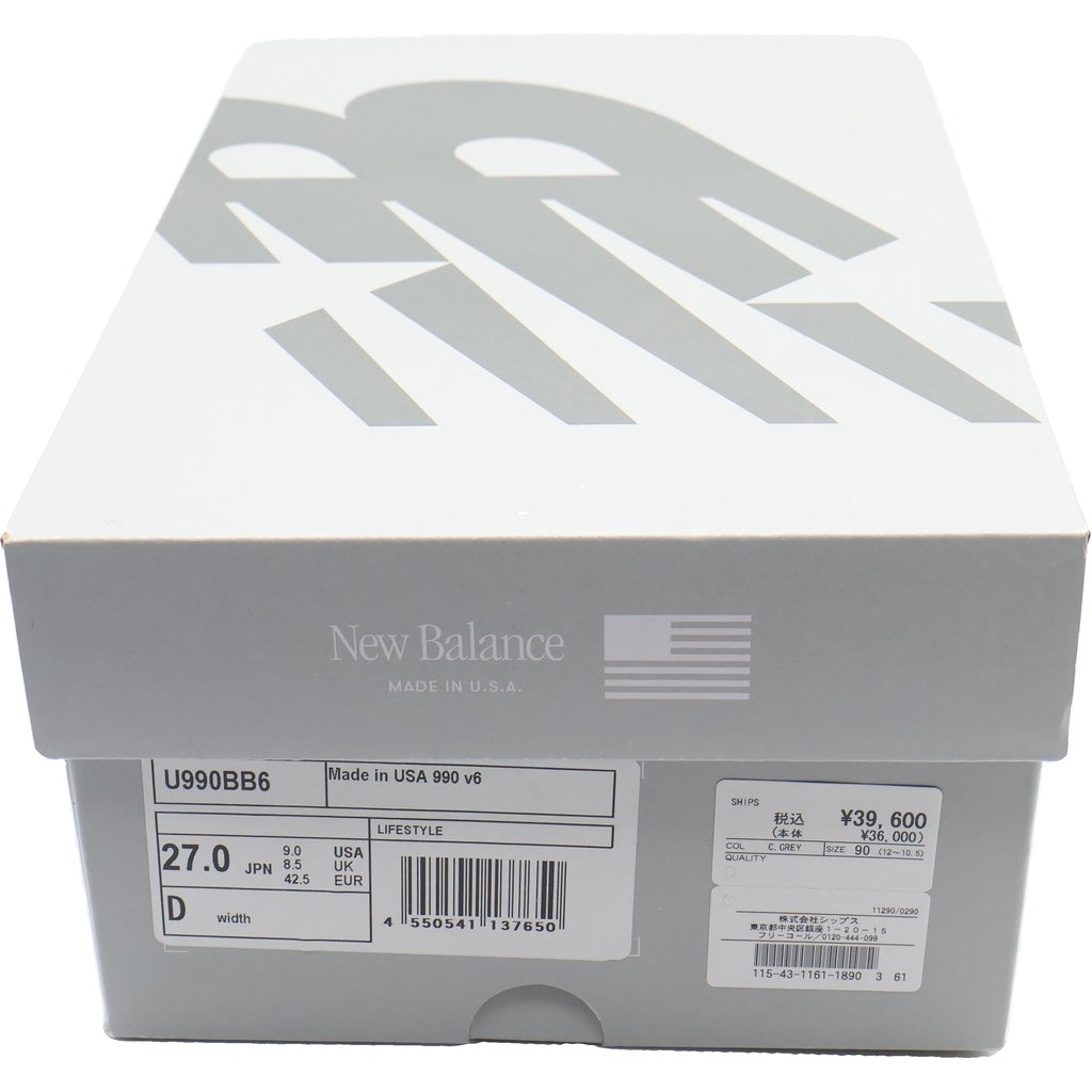 New Balance(ニューバランス) U990BB6 USA製 スエード ローカットスニーカー ブラック US9/27cm